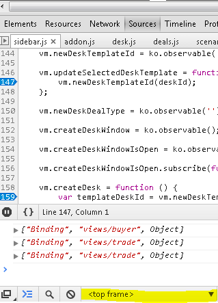 Chrome frame selection
