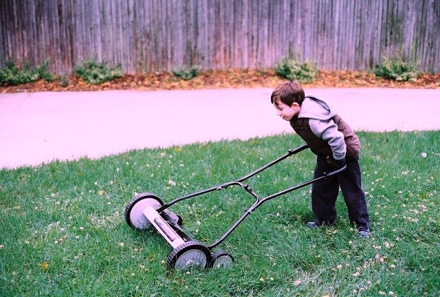 Reel Mower by Michael Newman at http://www.flickr.com/photos/mzn37/4001914227/