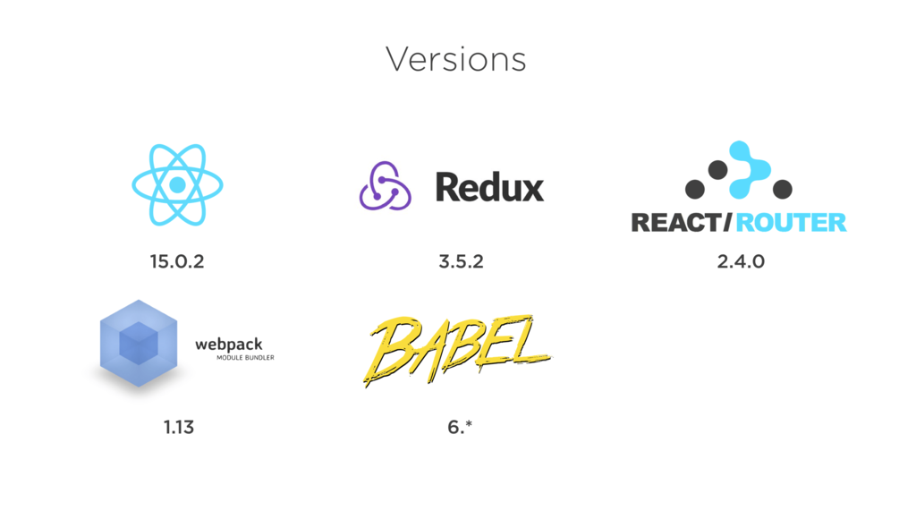 React Redux React Router ES6 Webpack Babel